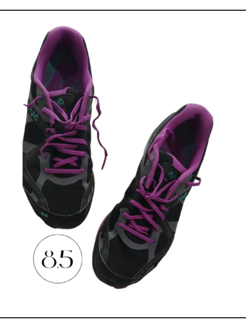 Ryka Black and Purple Women's Athletic Sneakers
